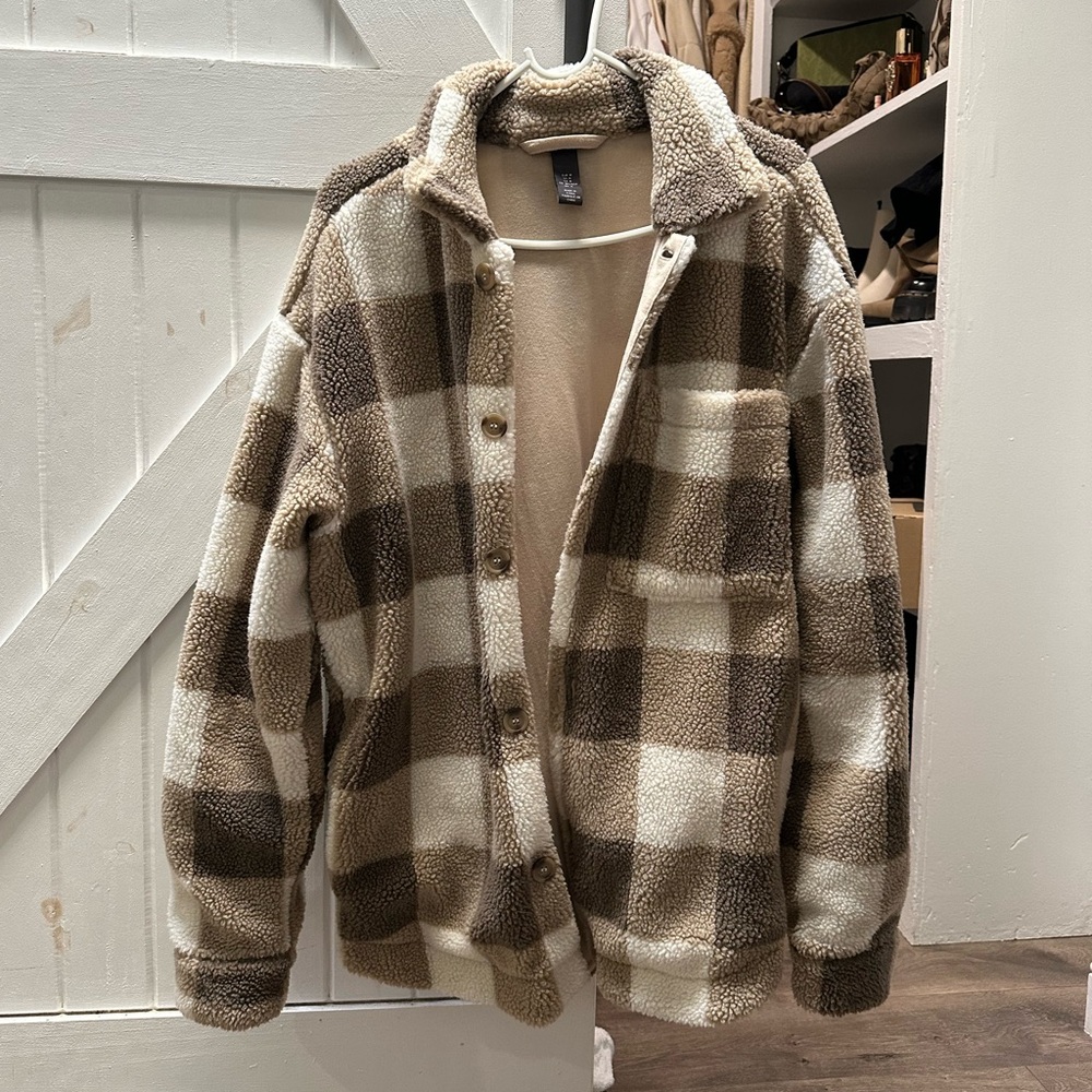 Plaid Sherpa Jacket